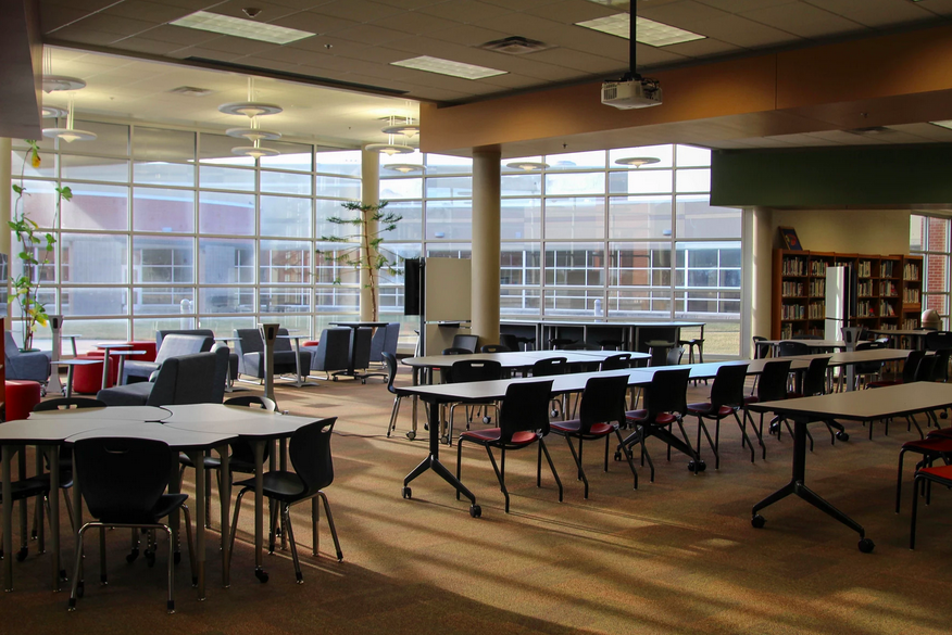 Eudora High School&#8217;s library received new furniture that can separate to increase distance between students.