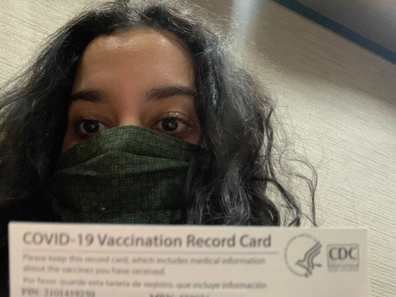 Reporter Nicole Asbury shares her personal experience with getting the first dose of the Pfizer COVID-19 vaccine.