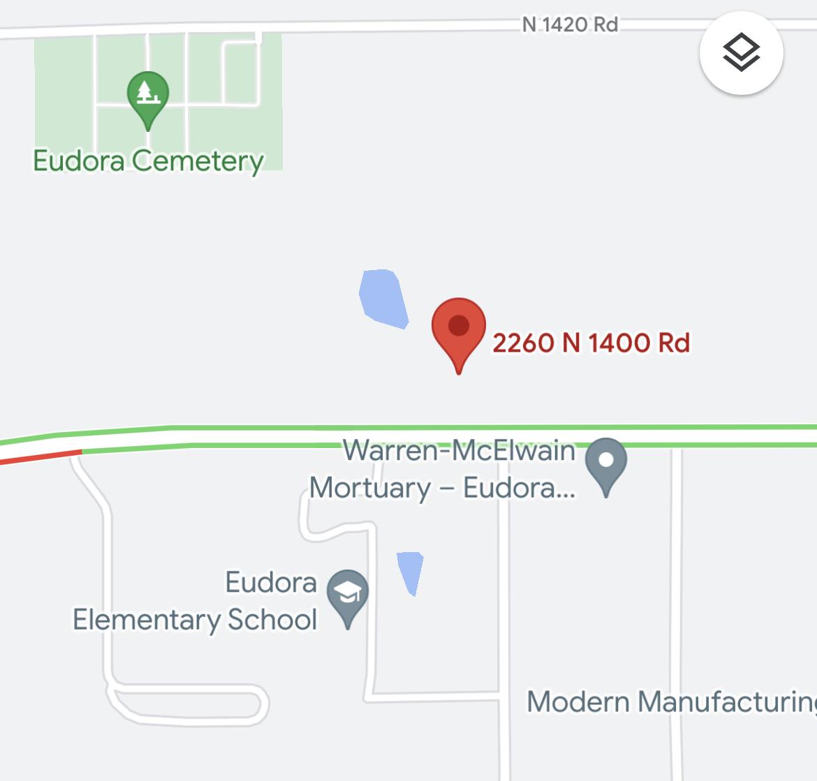 This map shows where&#160;GW Weld plans to create multi-family housing at 2260 N. 1400 Road.