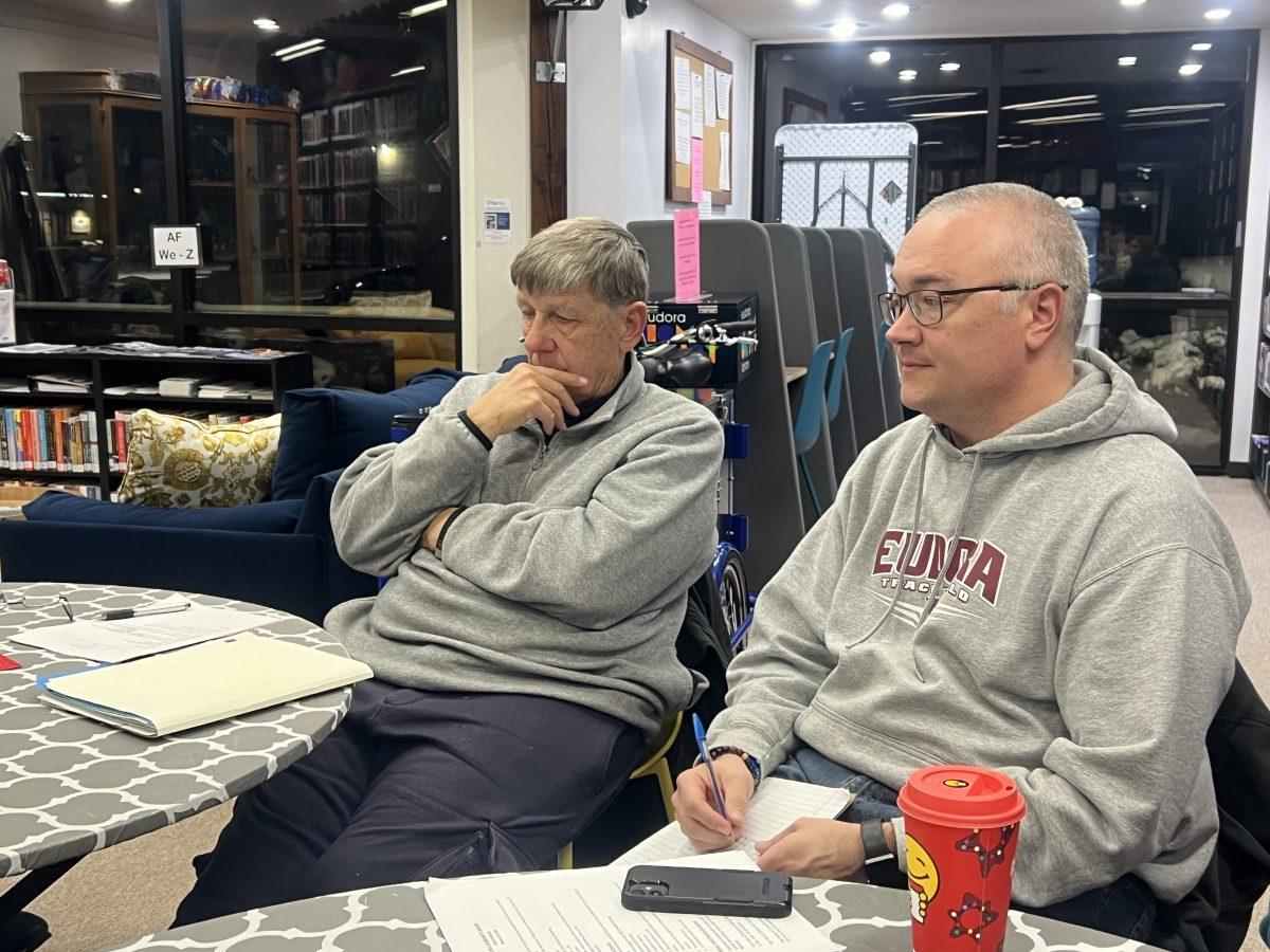 Board members discussed committees to help plan for the bond issue, updates from construction and architect companies and when to take the new library to a public vote at Tuesday night's meeting.