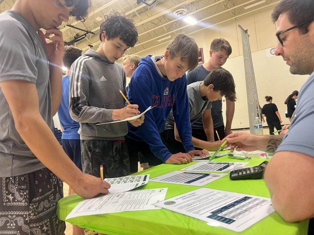 Students calculate their student loan payments based on education and paychecks.&#160;