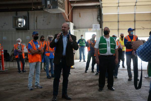 County commissioner Patrick Kelly thanked the volunteers who made the Douglas County Fairgrounds mass vaccination clinics possible at the last one today. 