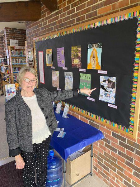 The library is now featuring student artwork examining banned books.