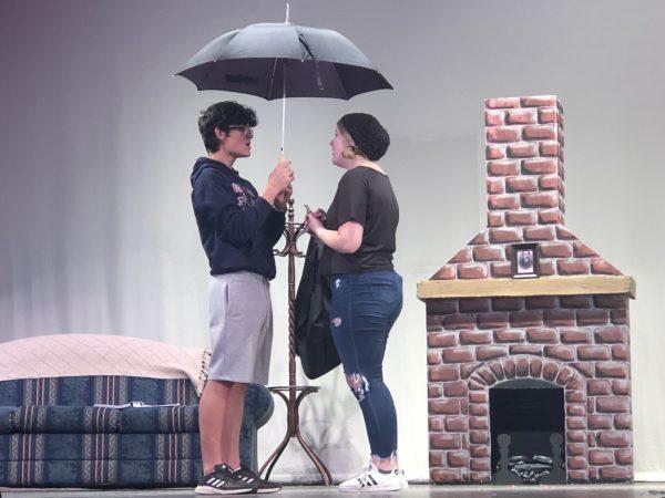 Kason Lamont and Natalie Karten rehearse a duet.