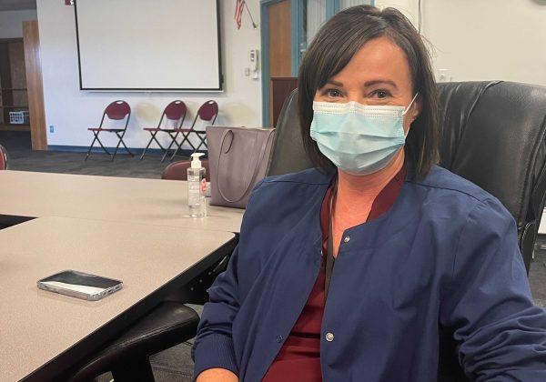 Stephenie Sudduth said the pandemic has taken a toll on school nurses, who are doing their best to protect students.