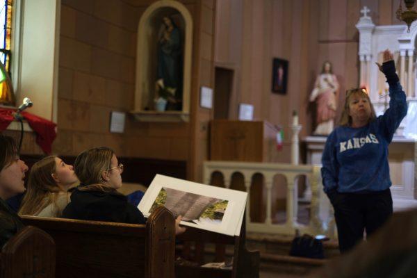 Students learn more about local history at Holy Family.
