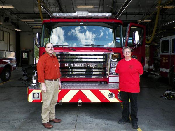 Photo: The Rev. Ross Baker and Krista Kiger both serve in the Eudora Fire Department as chaplains. They plan to provide support following traumatic events for first responders and community members.  