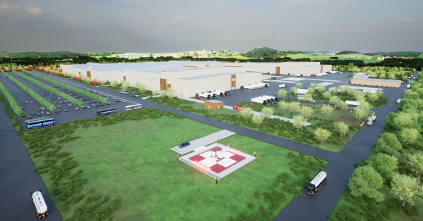 This artistic rendering depicts the future Panasonic plant, a mere five miles from the city limits of Eudora. (Photo courtesy of Panasonic)