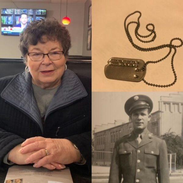 Valerie Richardson is the daughter of World War II veteran Charles Taylor. Richardson recently got her father’s lost dog tags back with the help of Topeka resident Ingrid Garrison.