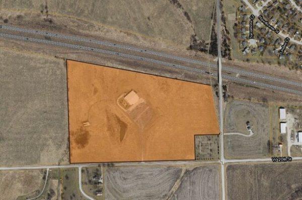 This is an aerial image of the 35 acres requested to be annexed into the city during Wednesday’s Planning Commission meeting.
