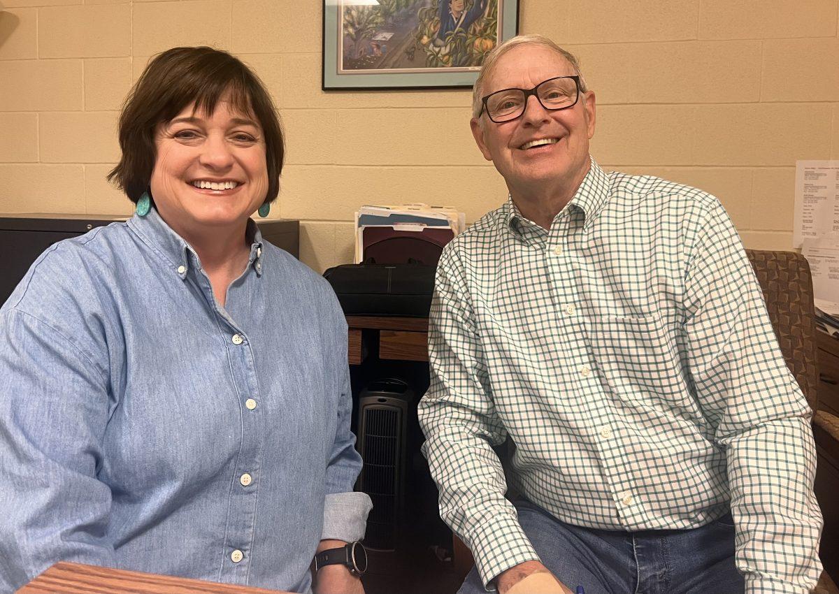 Tracie Kalic and John Farrell work in the West Resource Center. Their office helps provide services for thousands of students enrolled in the Migrant Education Program across the state.&#160;