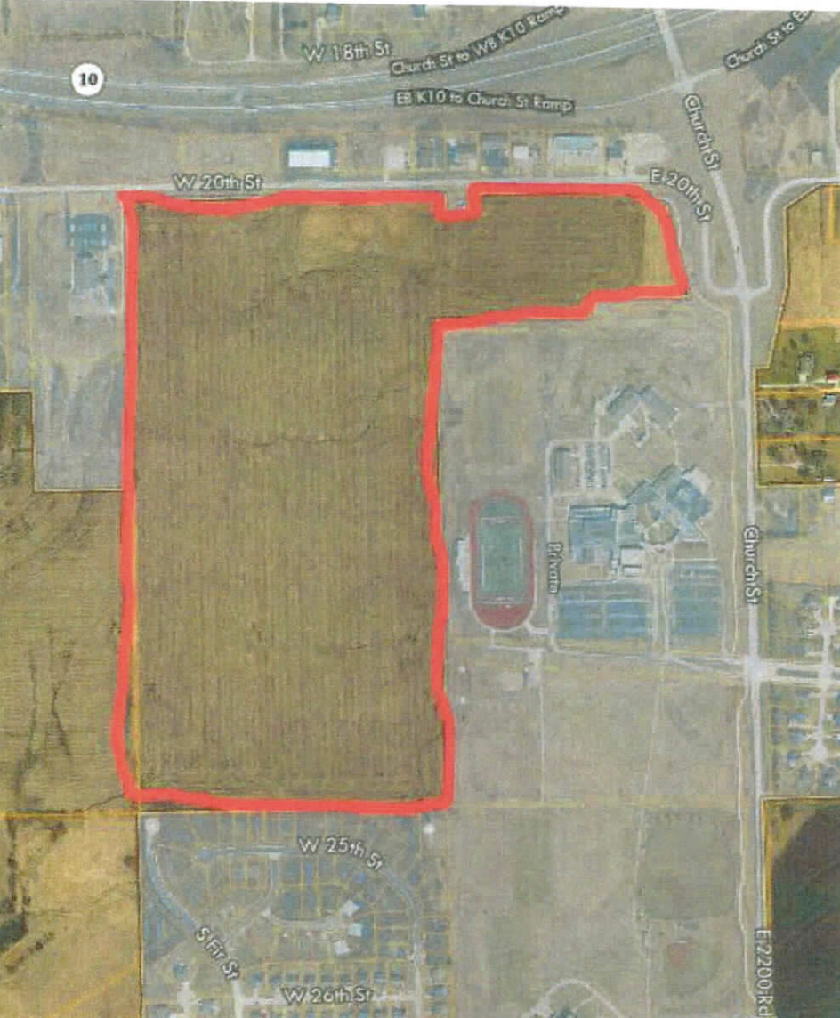 The red outline shows the land approved for annexation.&#160;&#160;