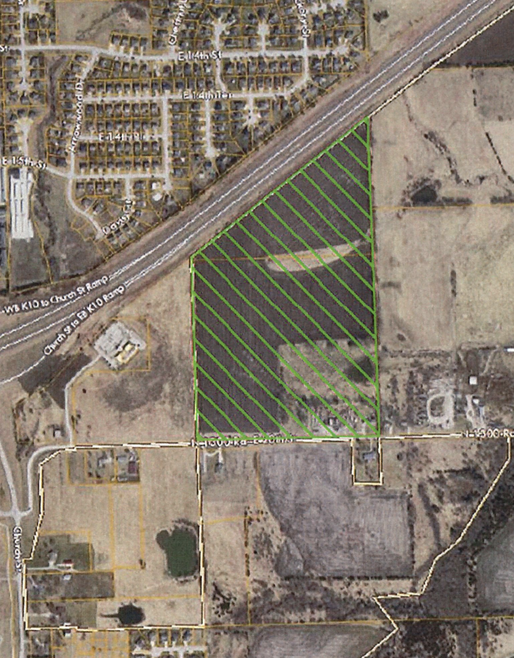 The green shows the property annexed into the city. It is the potential spot for the STAR bond project.&#160;