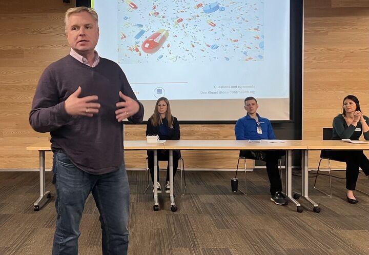 Douglas County residents gathered for the first Public Health After Dark session at the Lawrence Public Library Monday night. Speakers discussed new data, and ways the county is trying to combat opioid addiction and overdose in the community.&#160;
