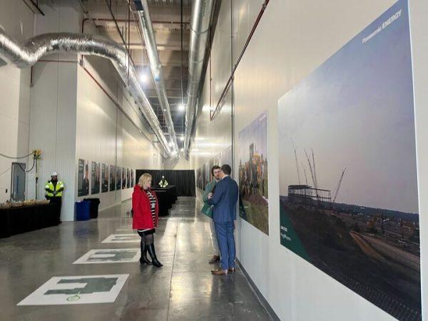 Media were only granted access to the front entrance of the Panasonic plant. Here are photos of that interior.