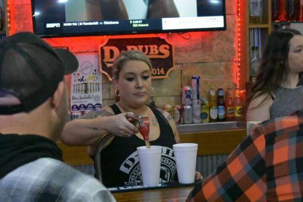 Kayleigh Sprague bartends at D-Dub's. The bar will host a watch party during the Super Bowl. 
 
