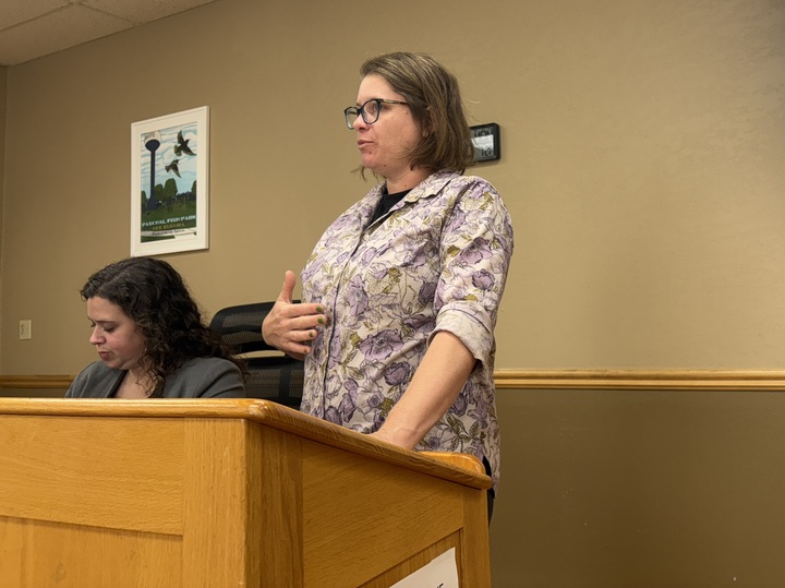 Jessica Mortinger, with the Lawrence-Douglas County Metropolitan Planning Organization, presented data to commissioners about a safety plan for transportation. 