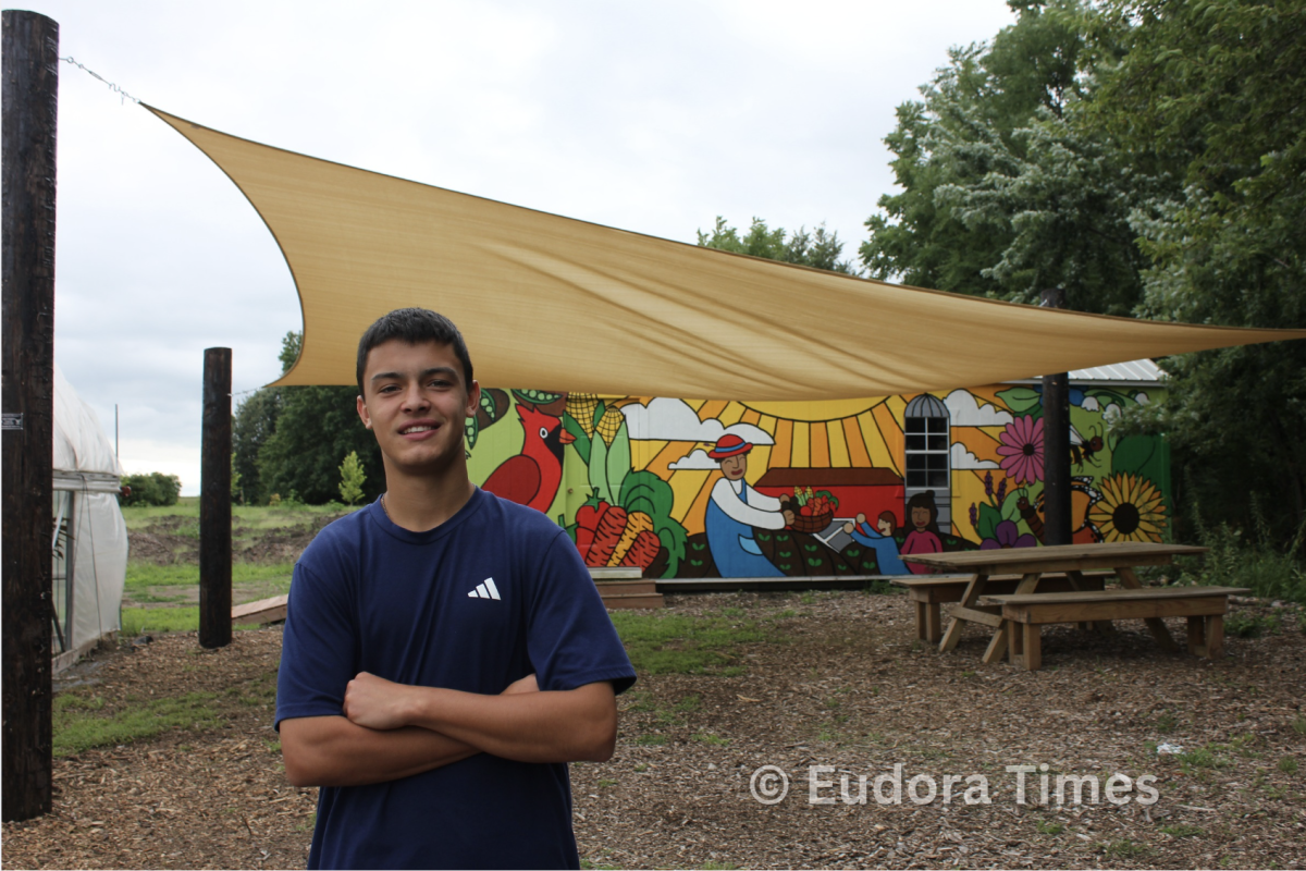 Senior Gabe Campbell completed his service project to become an Eagle Scout at the Giving Garden. 
