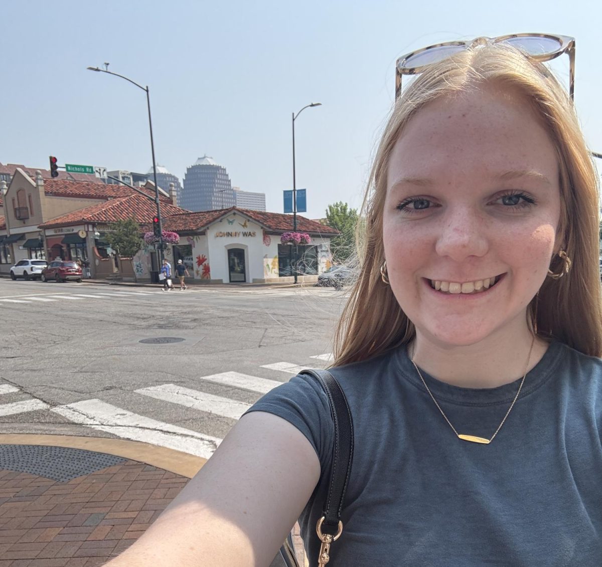 For my first stop, I headed to the plaza to see the Johnny Was store, which was converted into a fictional “Dazzle Me Moi” to be part of “Ted Lasso” season four.
