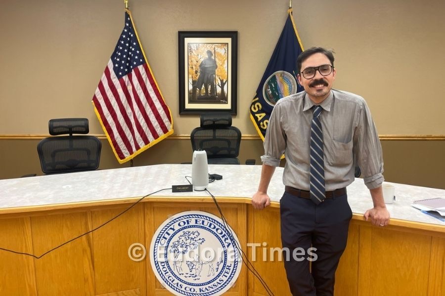 City Manager Zack Daniel stands in the commission room after commissioners voted to hire him as city manager. The commission unanimously approved his contract this week. 