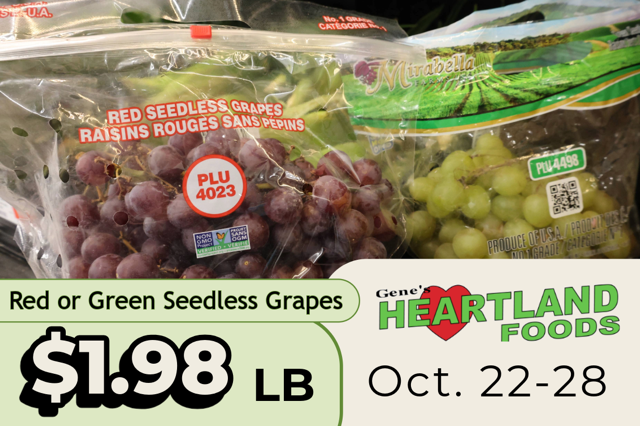 Gene's grapes sale: Oct. 22-28