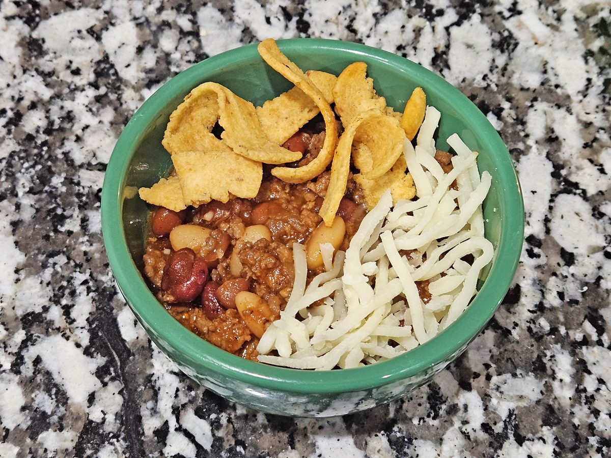 Beans in a pot come together quickly and finish in the crockpot, making for a barbecue-sauce-forward dinner. The recipe can easily feed a crowd or be ready for tasty leftovers later on.