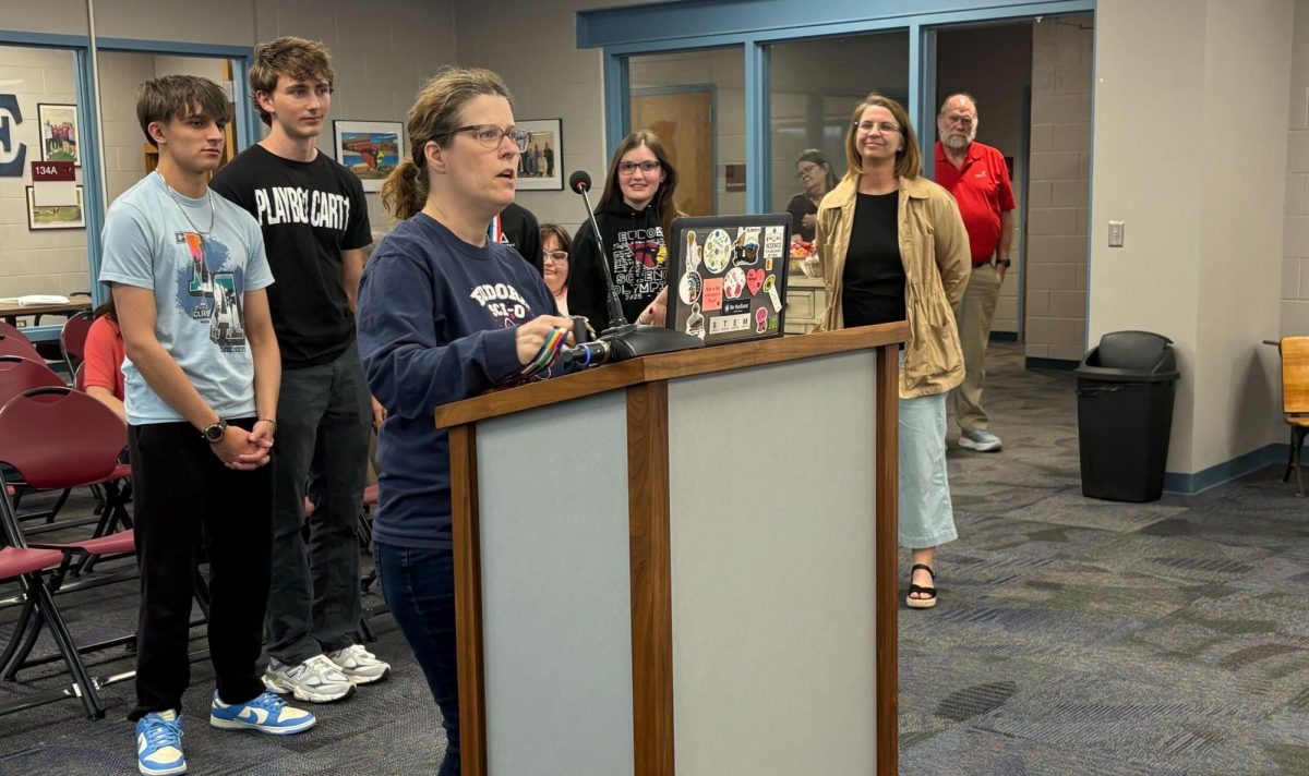 The Science Olympiad team was recognized at the meeting. They won first overall among the small schools and fifth overall out of the 22 teams. Three students won first place. It was seniors Ben Pierron’s and Colton Jenkins’ first year on the team, and they both won first in Engineering CAD.
